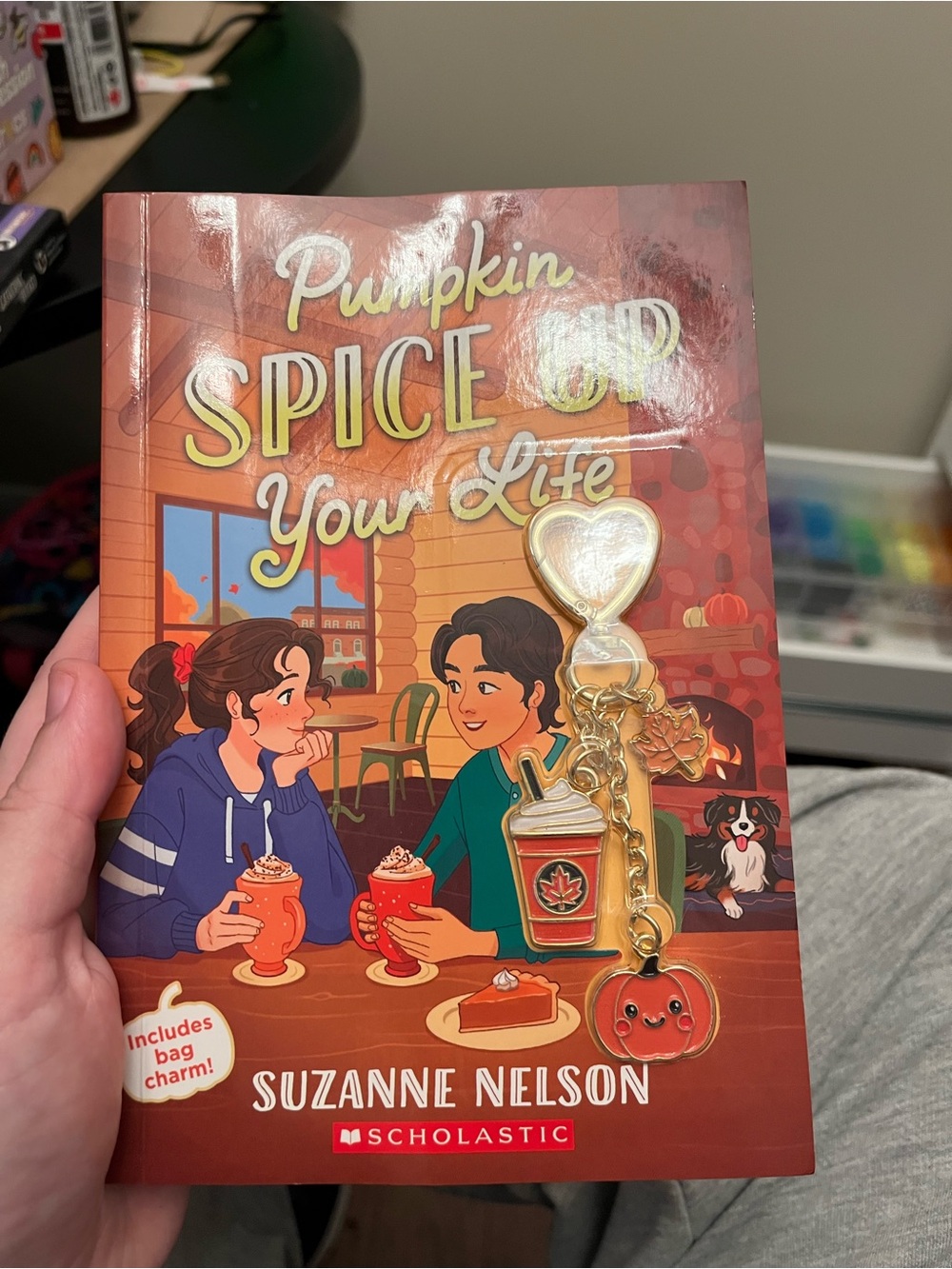 Scholastic Pumpkin Spice Up Your Life Book — Orange Cover with Gold Charms